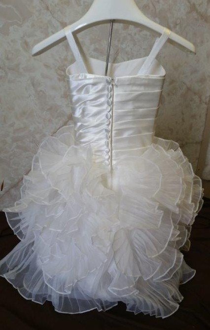 ruffled layers mermaid flower girl dress